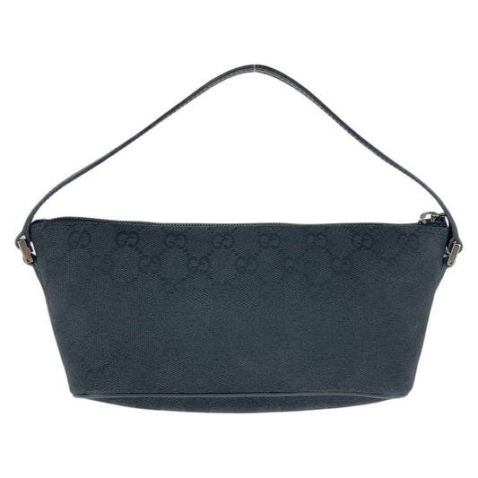 GUCCI Handbag 039 1103 GG canvas Black SilverMetal