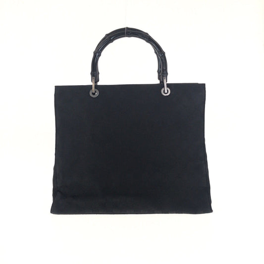 GUCCI Tote Bag 002・1010 GG canvas Black Silver Bamboo