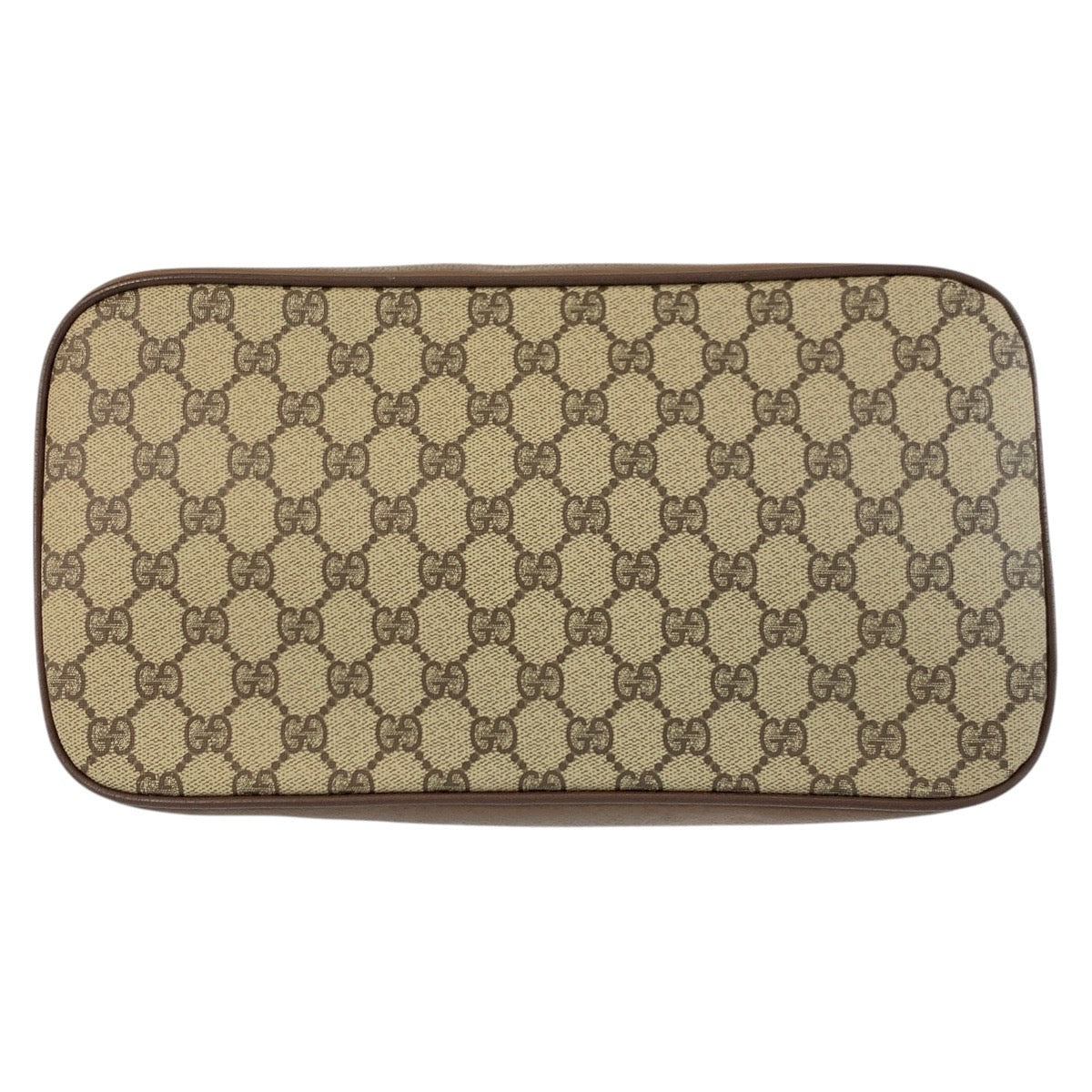 GUCCI Handbag 000 46 6004 GG Supreme Canvas Beige Brown Gold Metal Old Gucci