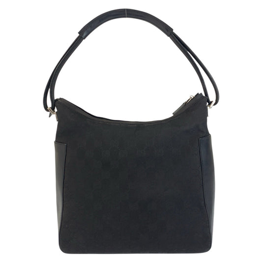 GUCCI Shoulder Bag 001 3766 GG canvas Black SilverMetal