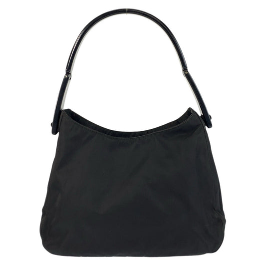 PRADA Handbag Nylon Black black Test Triangle With logo