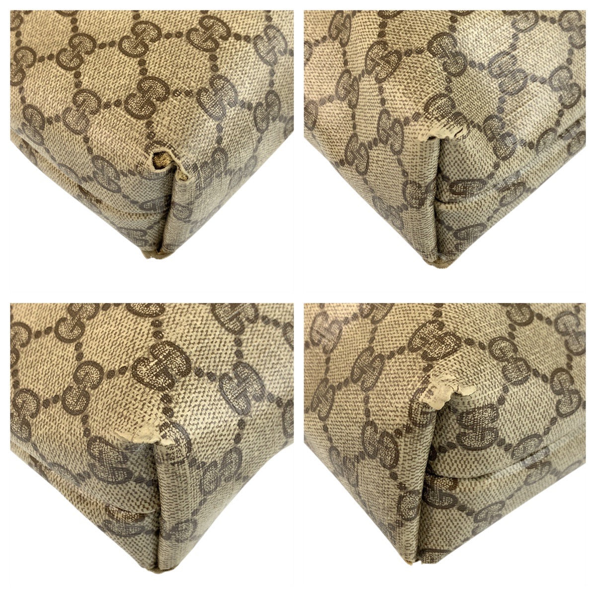 GUCCI Tote Bag GG Supreme Canvas beige Sherry line