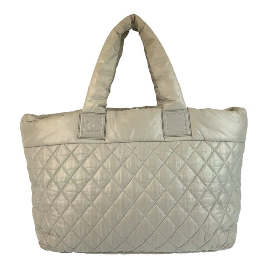 CHANEL Tote Bag Nylon gray Coco Cocoon