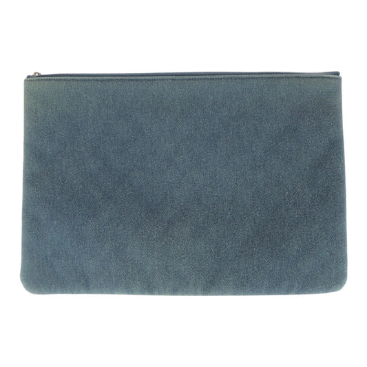 CHANEL Clutch bag A80117 denim blue Deauville Sequin