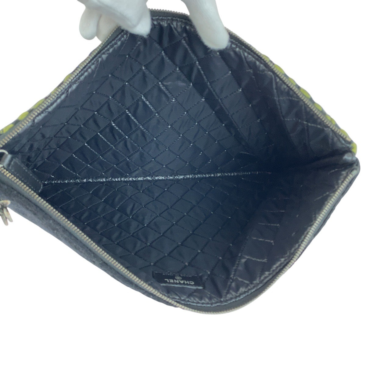 CHANEL Clutch bag tweed multicolor COCO Mark