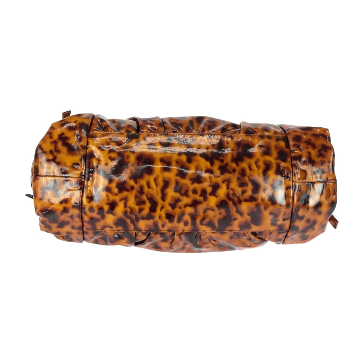 GUCCI Handbag 197020 enamel Brown Gold Metal Histeria Animal Pattern