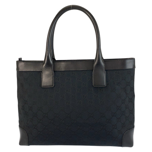 GUCCI Tote Bag 002 1119 GG canvas black