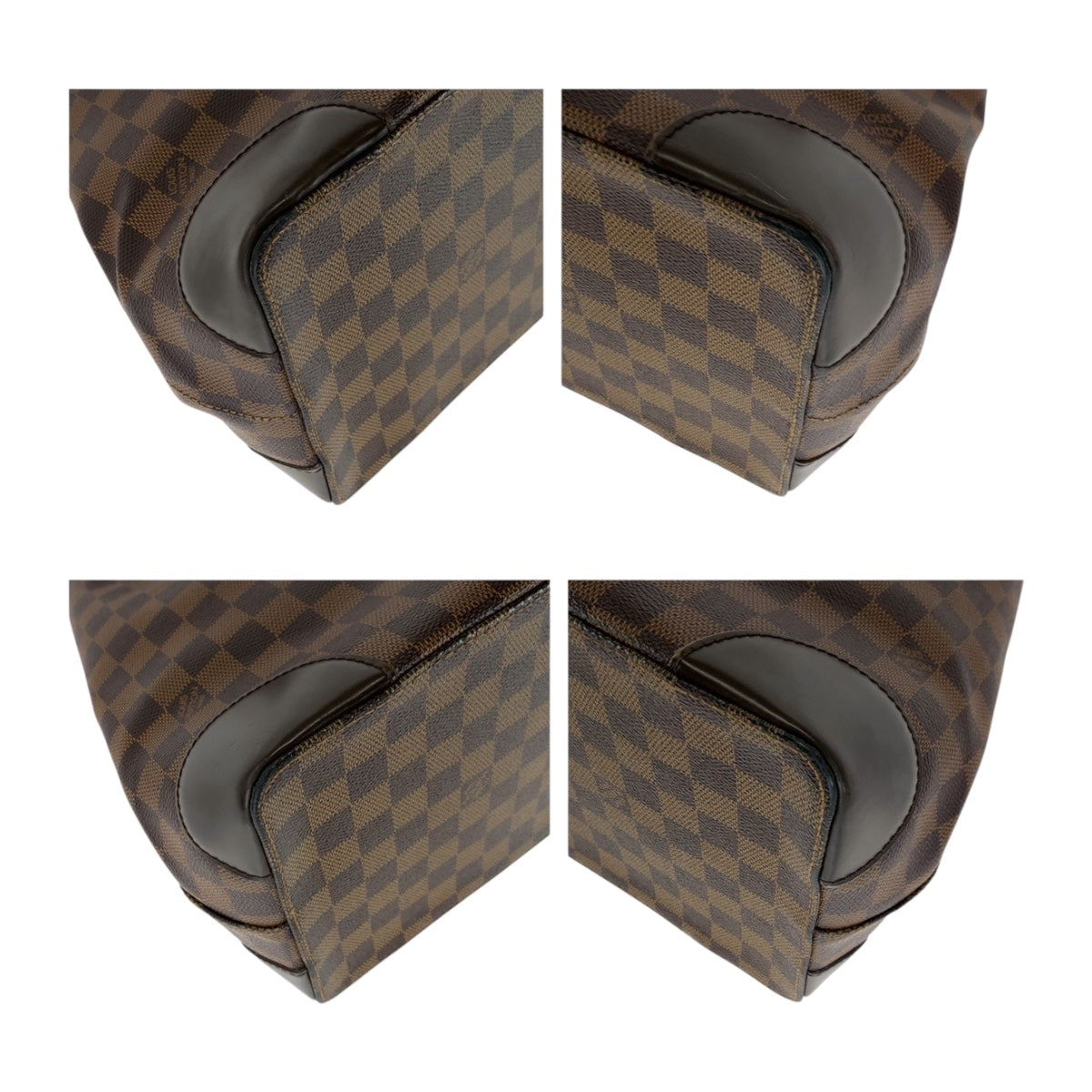 LOUIS VUITTON Tote Bag N51204 PVC Brown Gold Metal Damier HamsteadMM