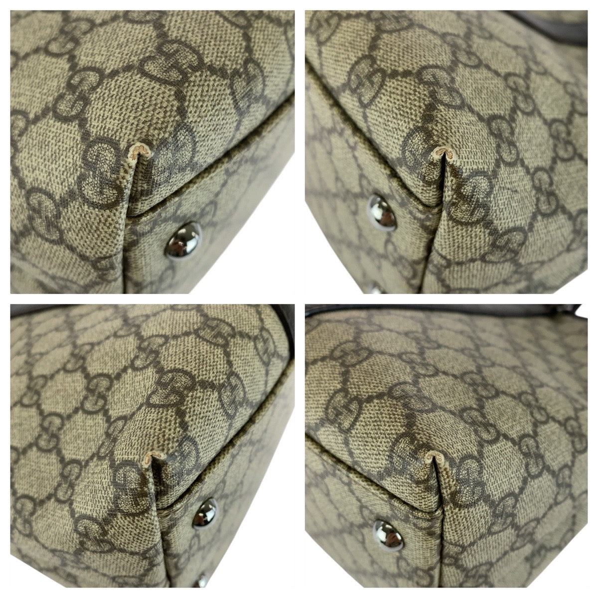 GUCCI Tote Bag 114595 GG Supreme Canvas Beige brown