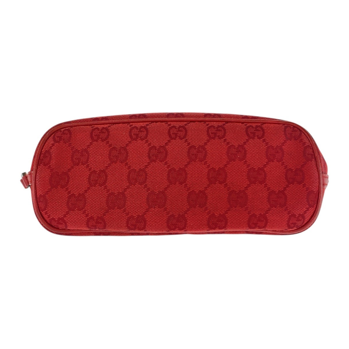 GUCCI Handbag 039 1108 GG canvas Red Silver Metal