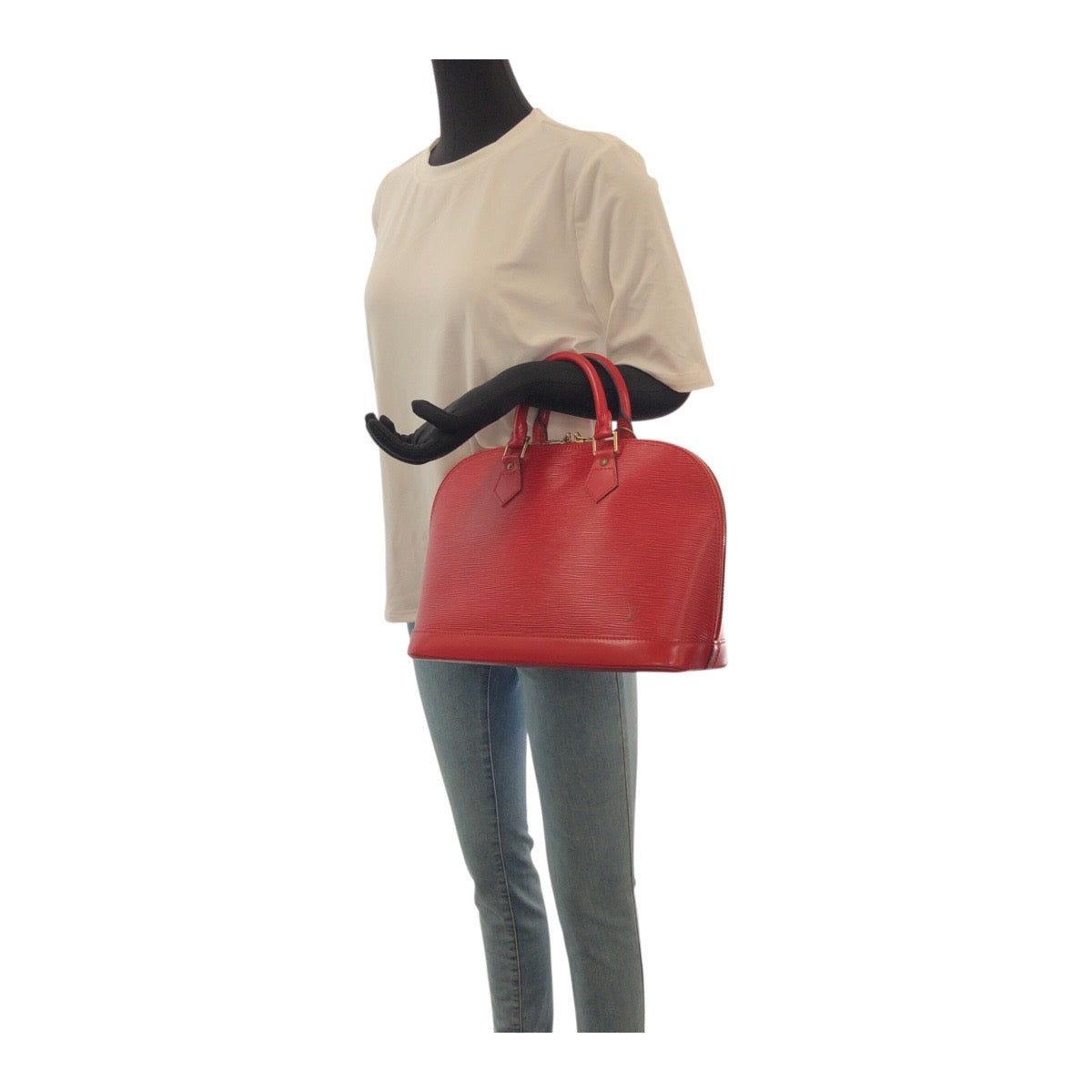 LOUIS VUITTON Handbag M52147 Epi Leather Red gold Epi Alma