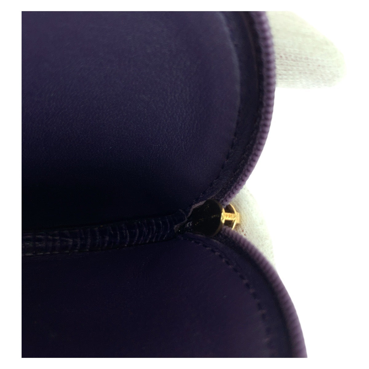 LOEWE Coin case leather blue anagram