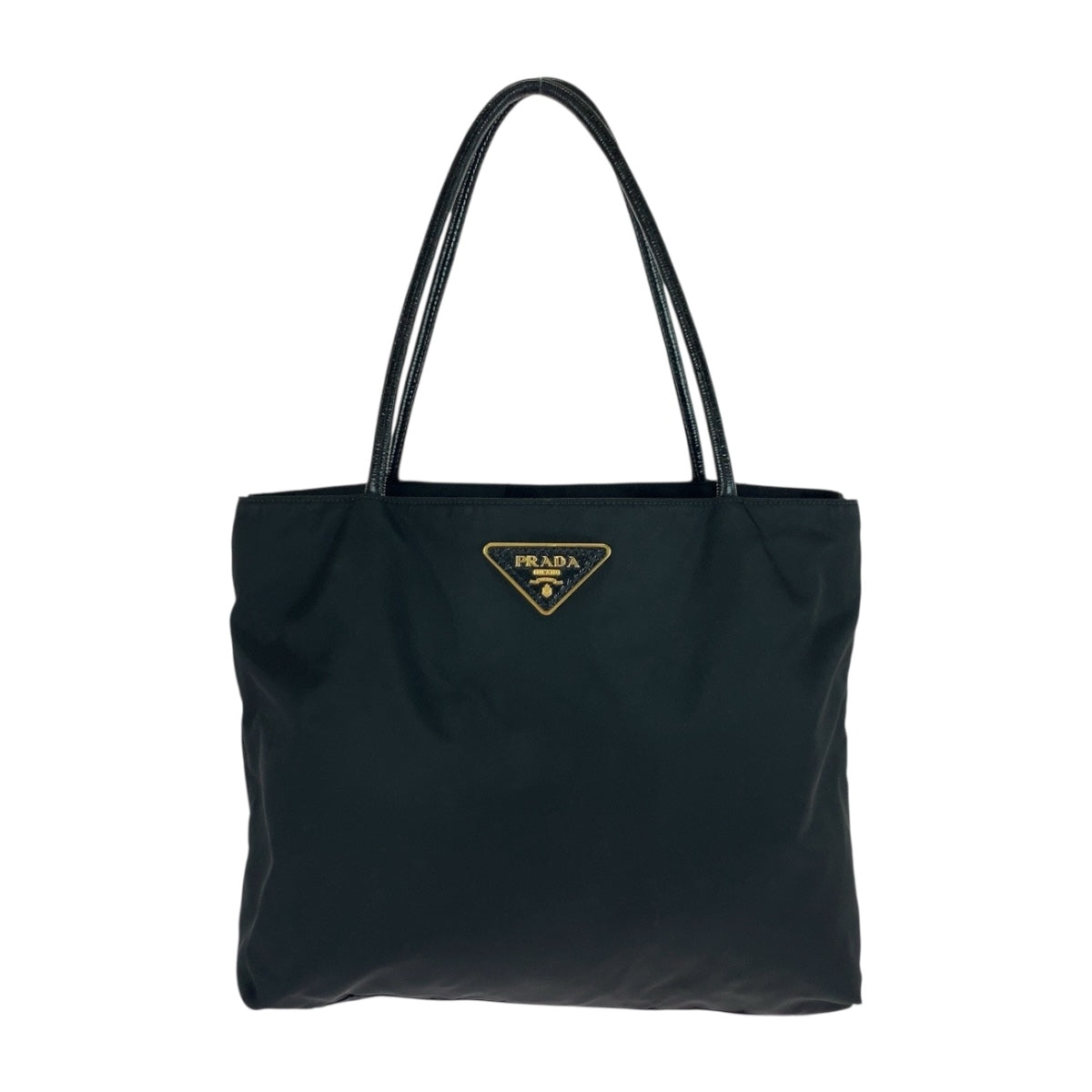 PRADA Tote Bag Nylon black Test Triangle With logo
