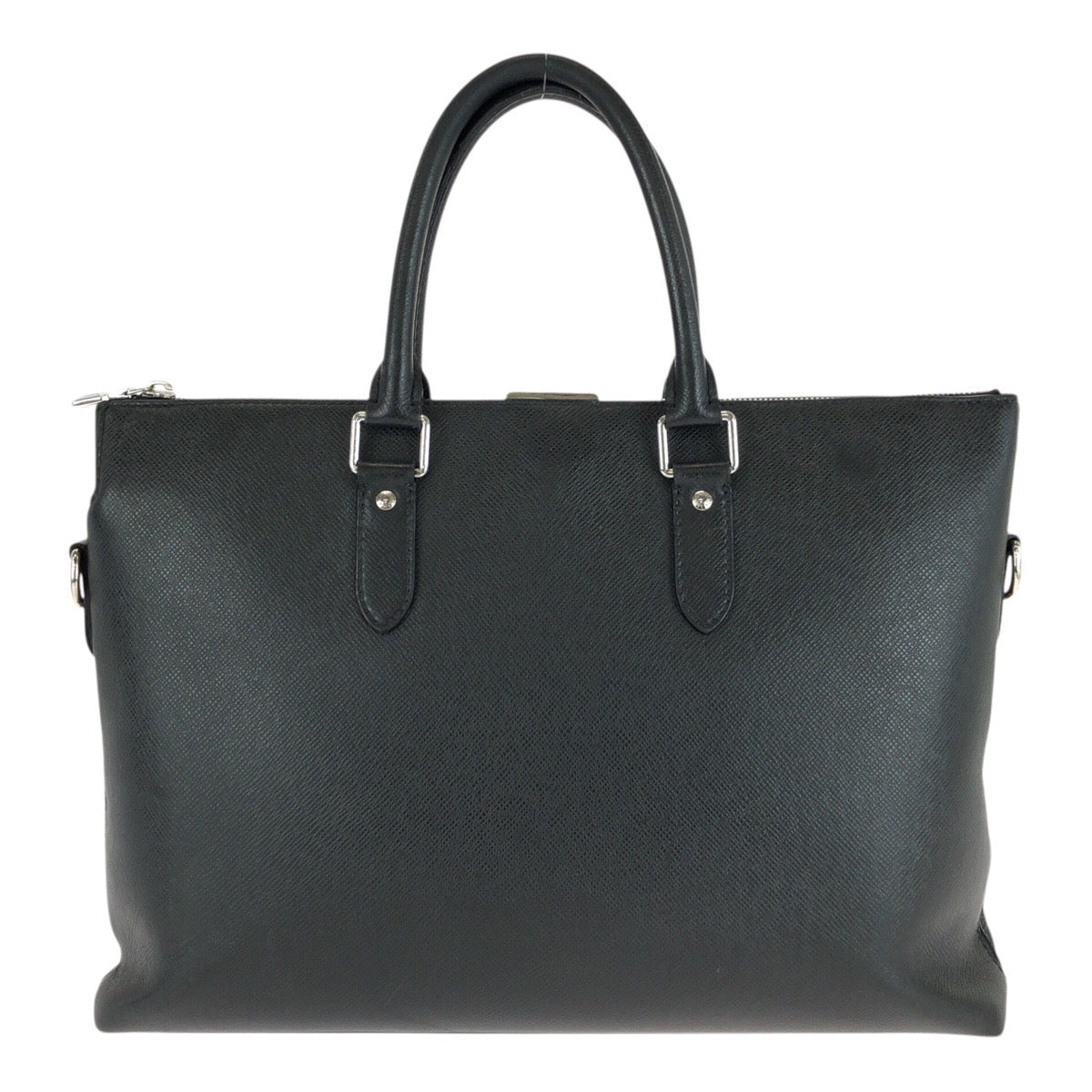 LOUIS VUITTON Business bag M33416 leather Black SilverMetal Taiga Anton