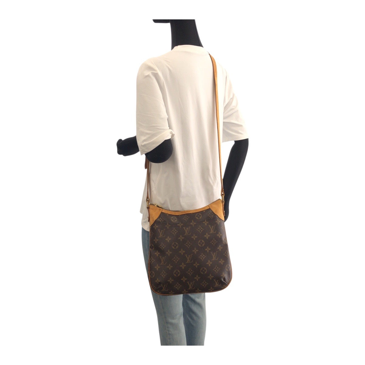 LOUIS VUITTON Shoulder Bag M56390 PVC Brown Gold Metal Monogram Odeon PM