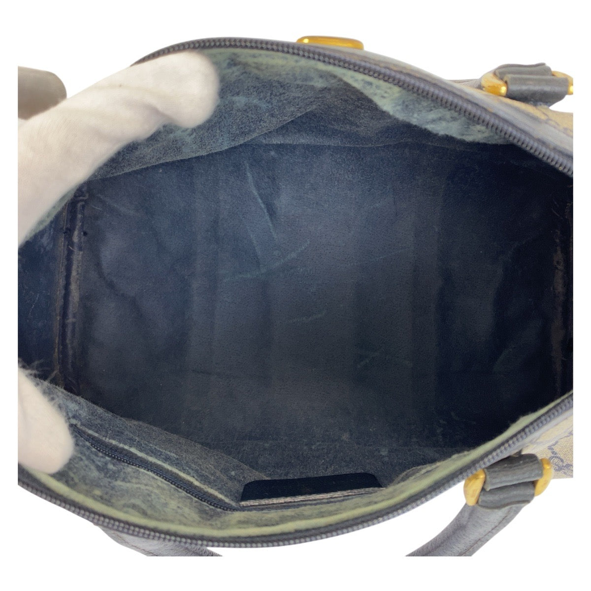 GUCCI Tote Bag 130736 GG canvas Beige Gold Metal