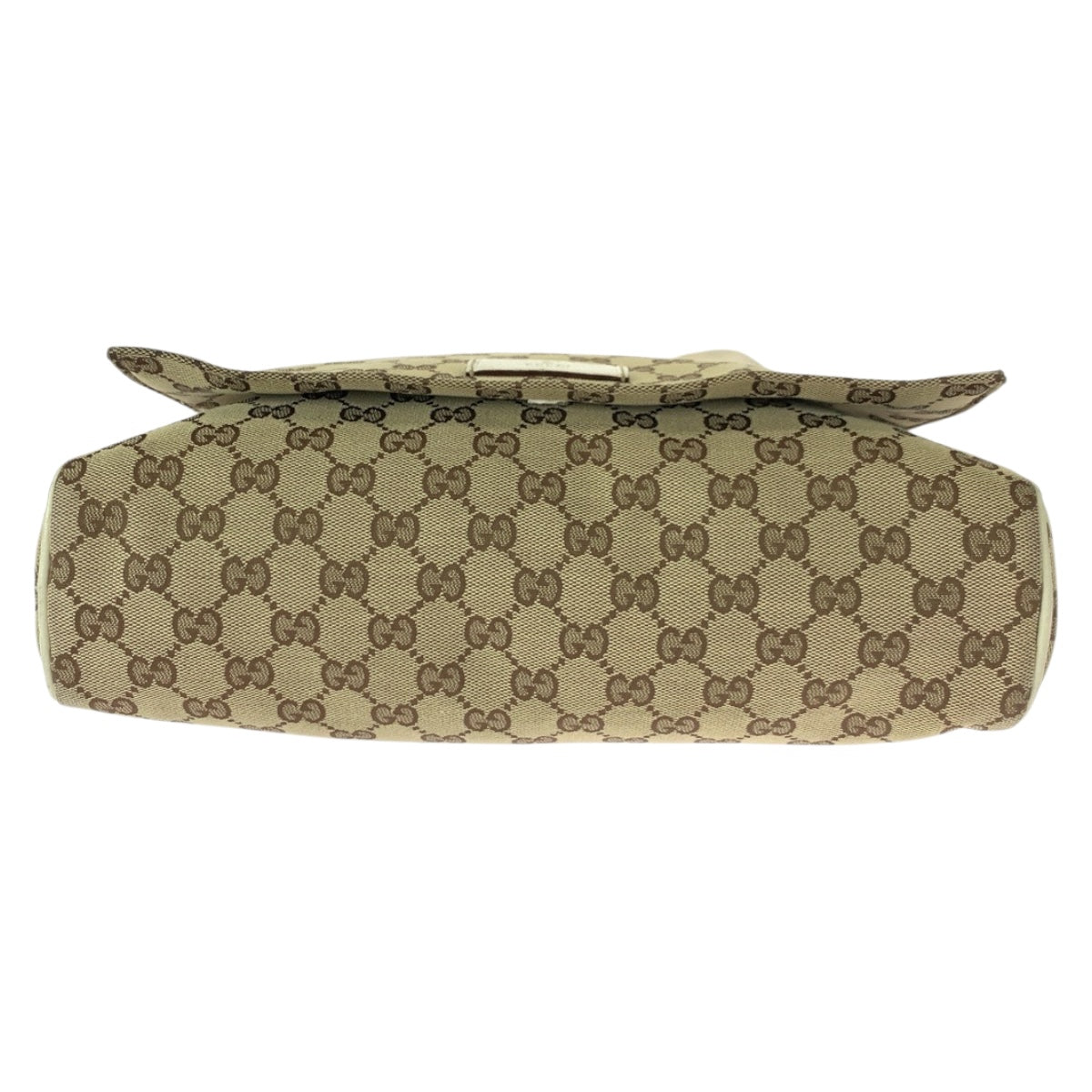 GUCCI Shoulder Bag 146236 GG canvas Beige Ivory Silver Metal