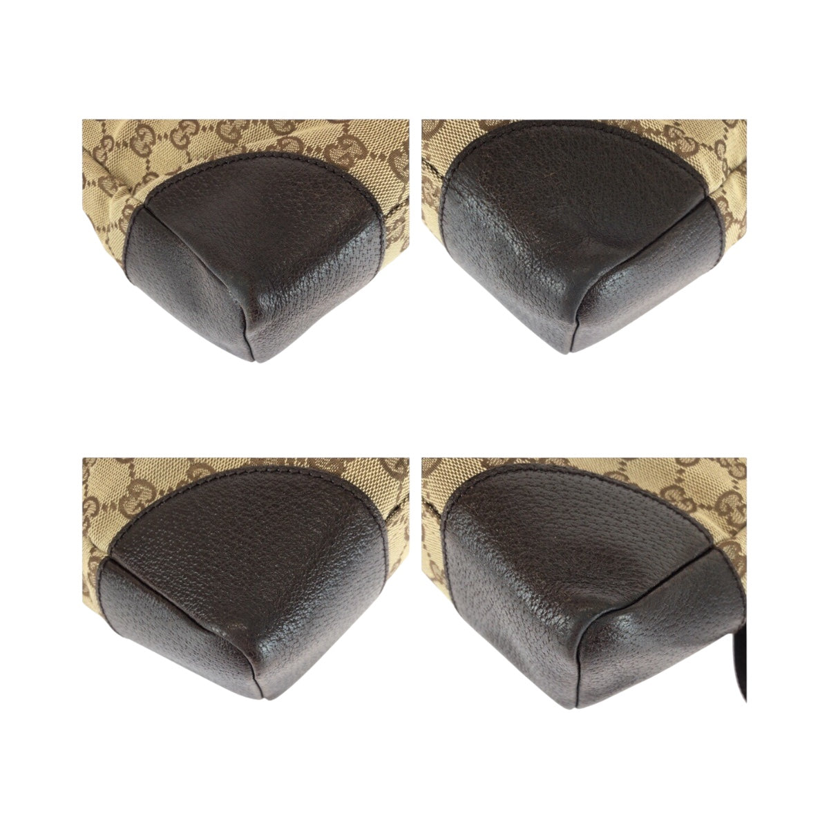 GUCCI Shoulder Bag 114273 GG canvas Beige Gray Silver Metal