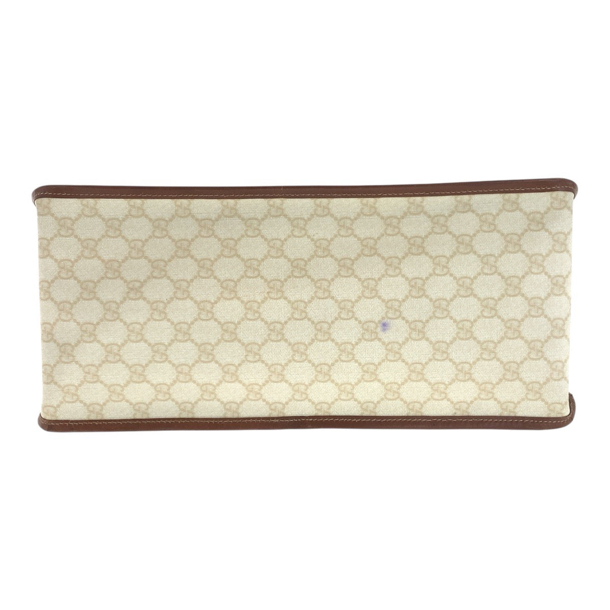 GUCCI Business bag 189899 PVC Brown Ivory Gold Metal GG plus