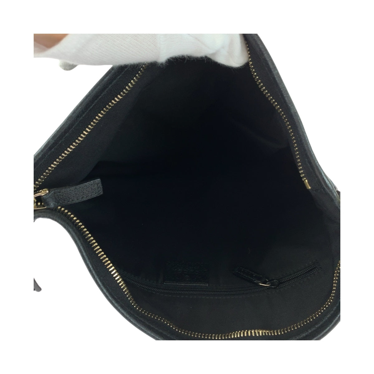 GUCCI Shoulder Bag 131326 GG canvas Black GoldMetal Abbey