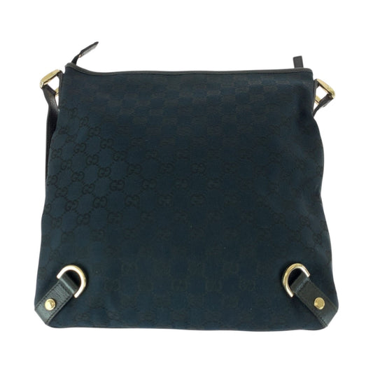 GUCCI Shoulder Bag 131326 GG canvas Black GoldMetal Abbey