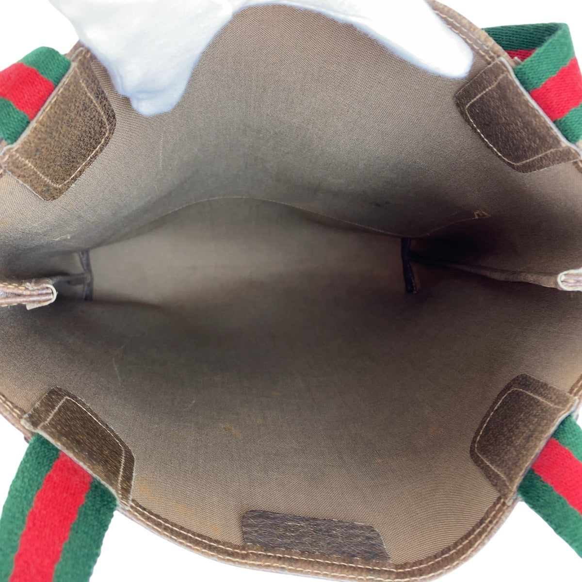 GUCCI Tote Bag 001 03 48 GG Supreme Canvas Beige brown Sherry line