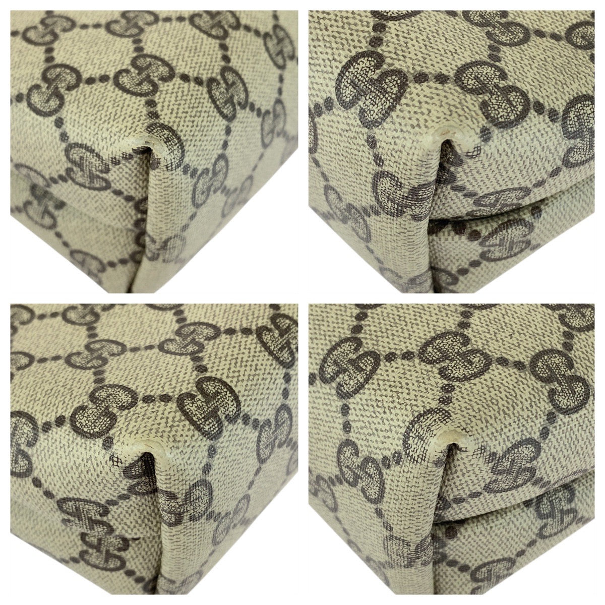 GUCCI Tote Bag 001 03 48 GG Supreme Canvas Beige brown Sherry line