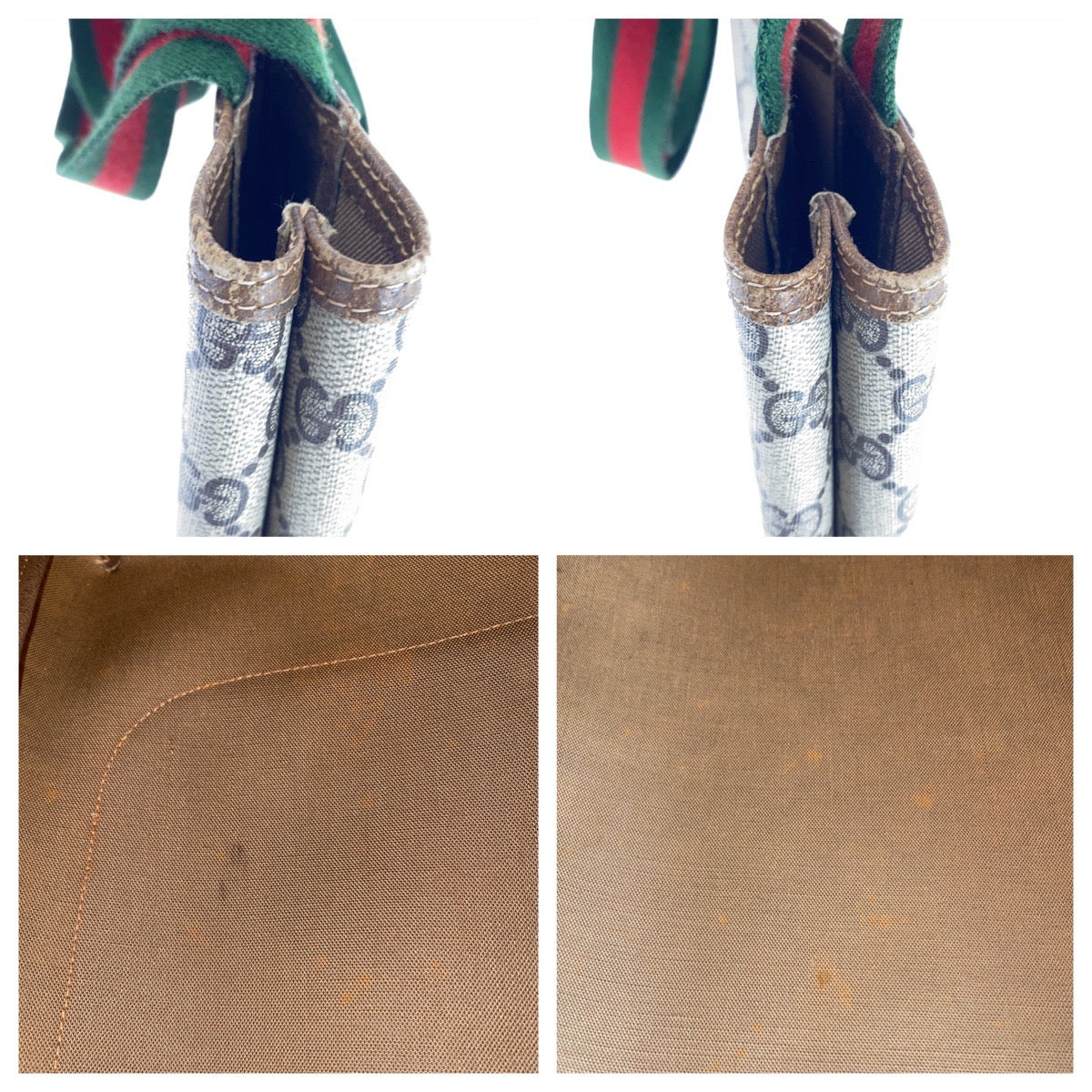 GUCCI Tote Bag 001 03 48 GG Supreme Canvas Beige brown Sherry line