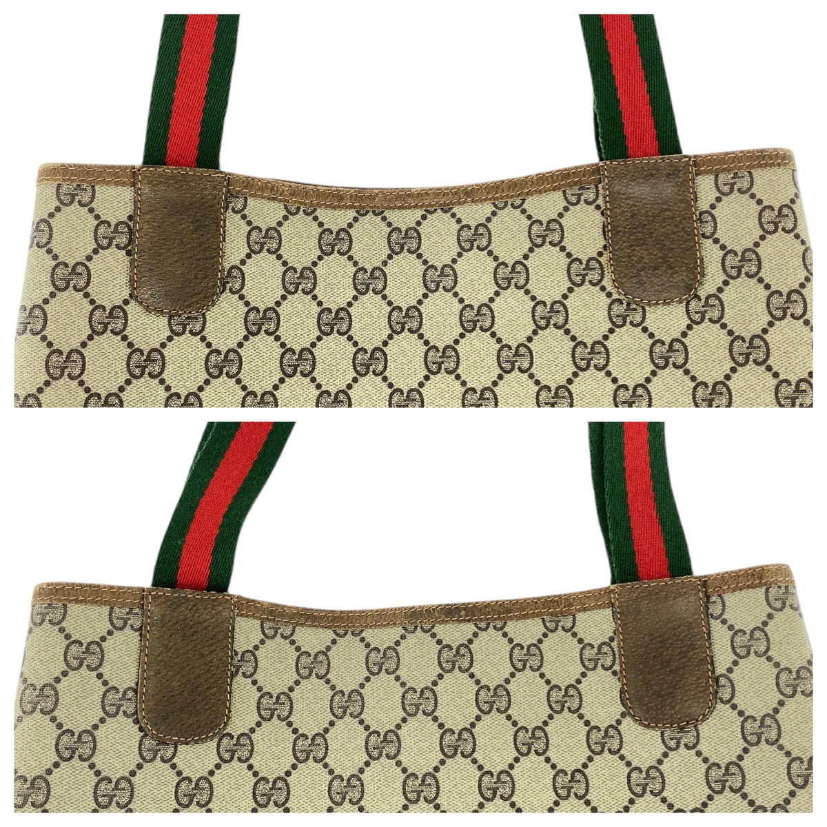 GUCCI Tote Bag 001 03 48 GG Supreme Canvas Beige brown Sherry line