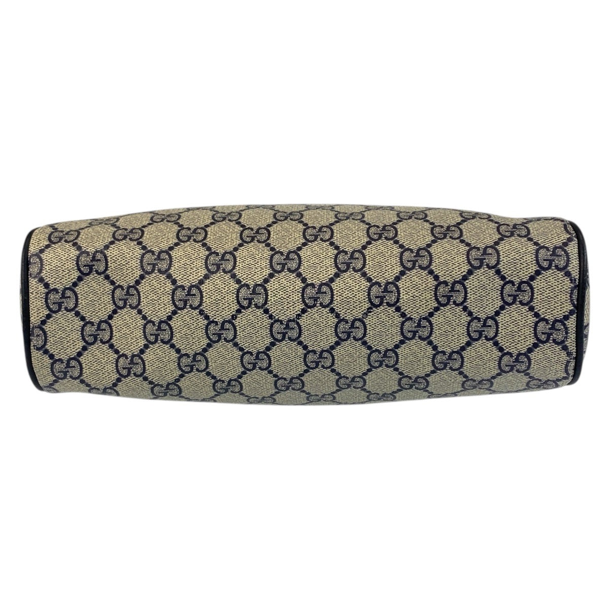 GUCCI Shoulder Bag 119 02 088 GG Supreme Canvas Gray Navy Gold Metal Sherry Line Old Gucci