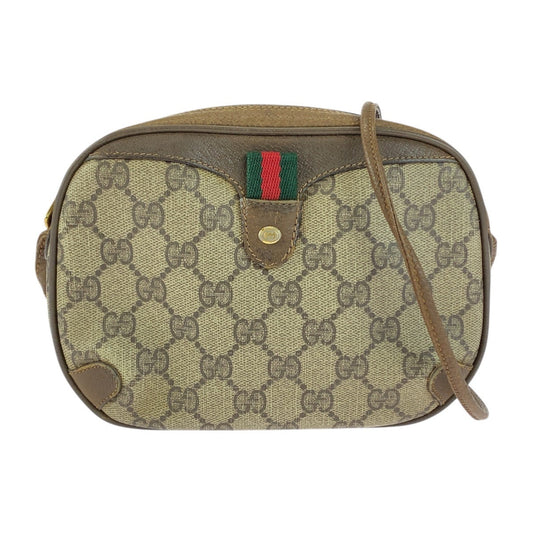 GUCCI Shoulder Bag 89 02 066 GG Supreme Canvas Beige brown Sherry line
