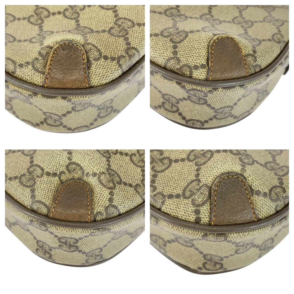 GUCCI Shoulder Bag 89 02 066 GG Supreme Canvas Beige brown Sherry line