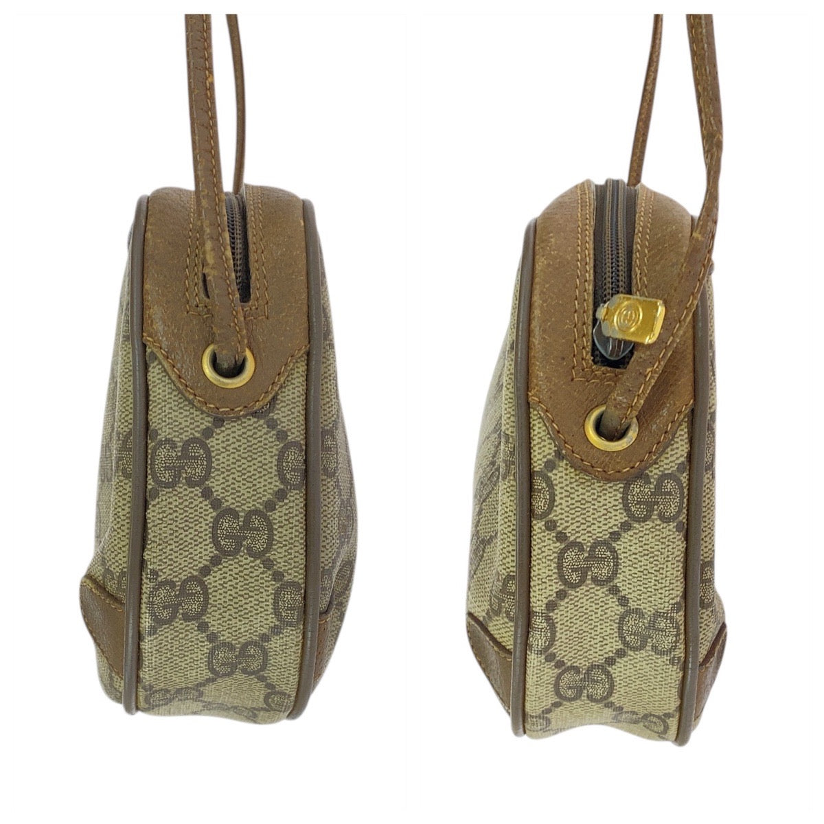 GUCCI Shoulder Bag 89 02 066 GG Supreme Canvas Beige brown Sherry line