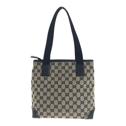 GUCCI Tote Bag 019 0402 GG canvas Beige black brown GG canvas