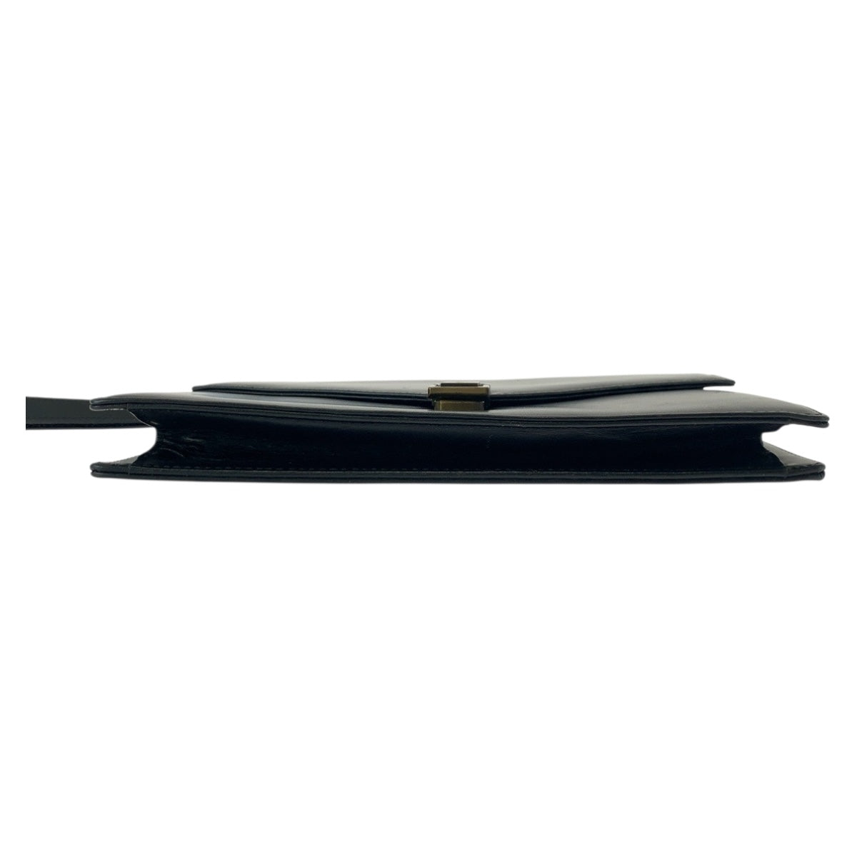 SAINT LAURENT Clutch bag leather Black GoldMetal YSL