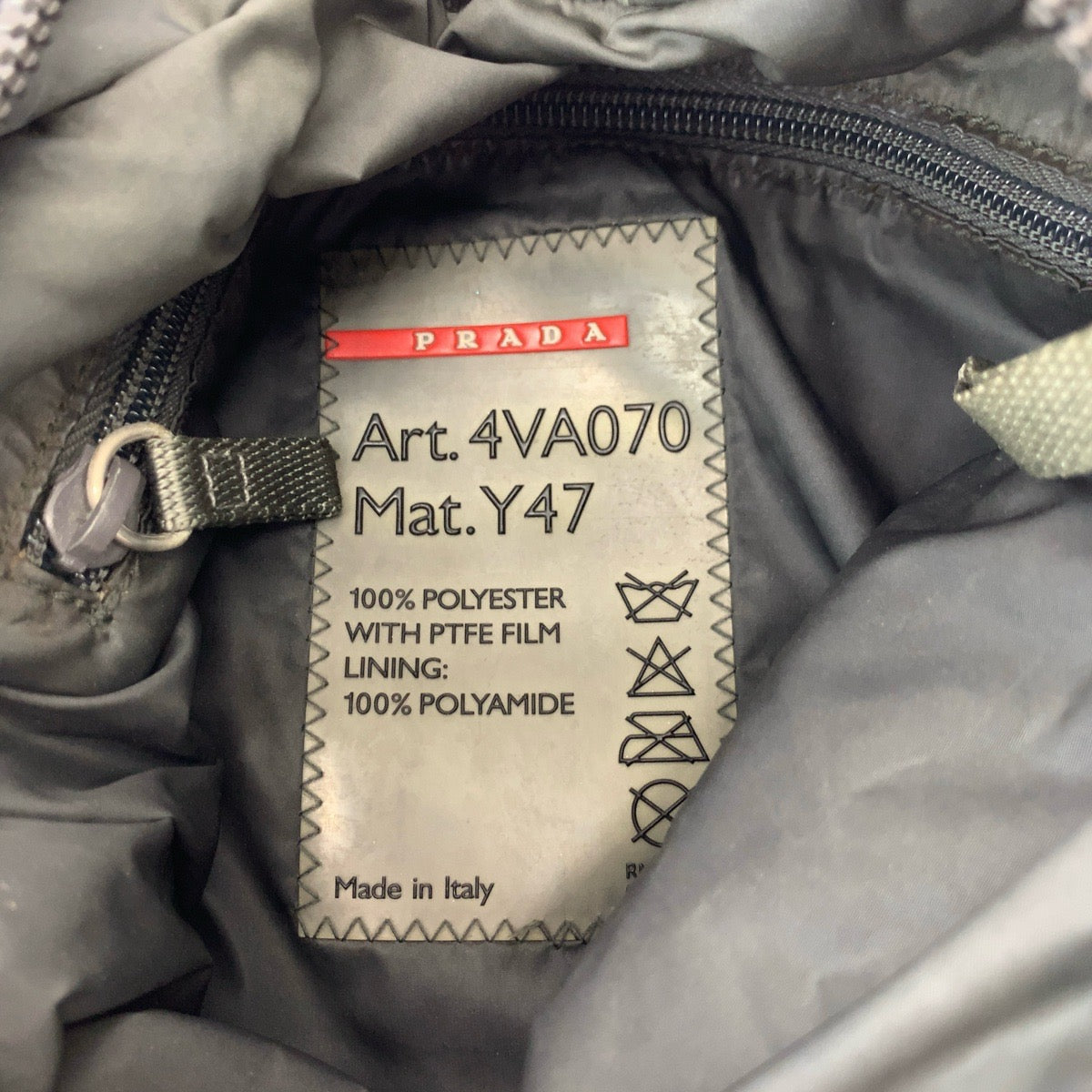 PRADA Tote Bag Nylon Black SilverMetal PRADA Sports