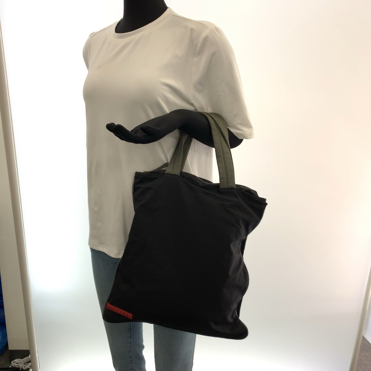 PRADA Tote Bag Nylon Black SilverMetal PRADA Sports