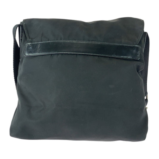 PRADA Shoulder Bag Nylon black Test Triangle With logo