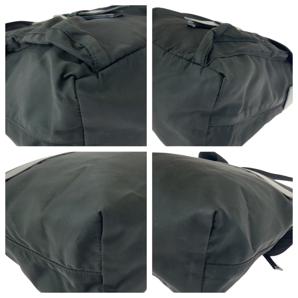 PRADA Shoulder Bag Nylon black Test Triangle With logo