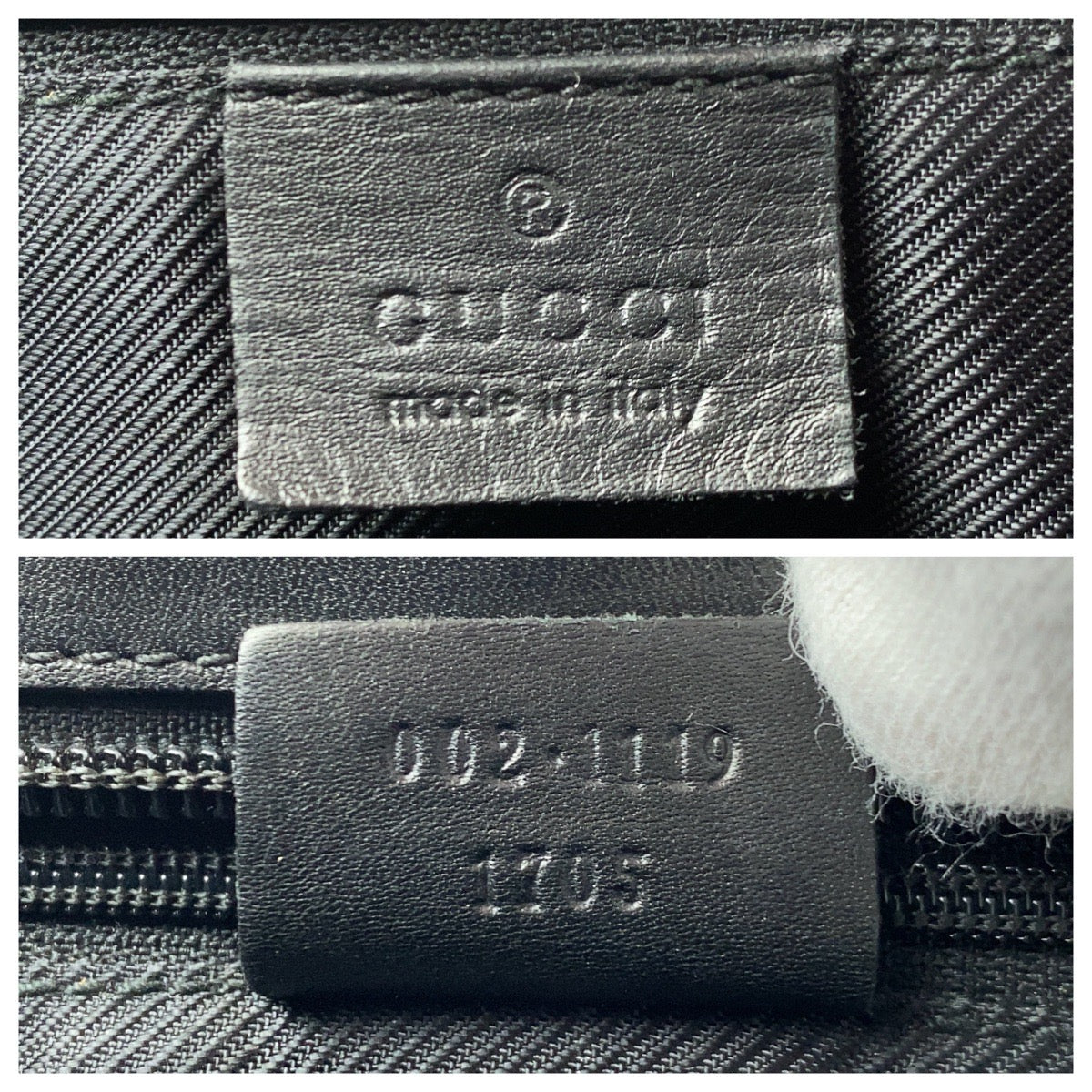 GUCCI Tote Bag 002 1119 GG canvas Black black