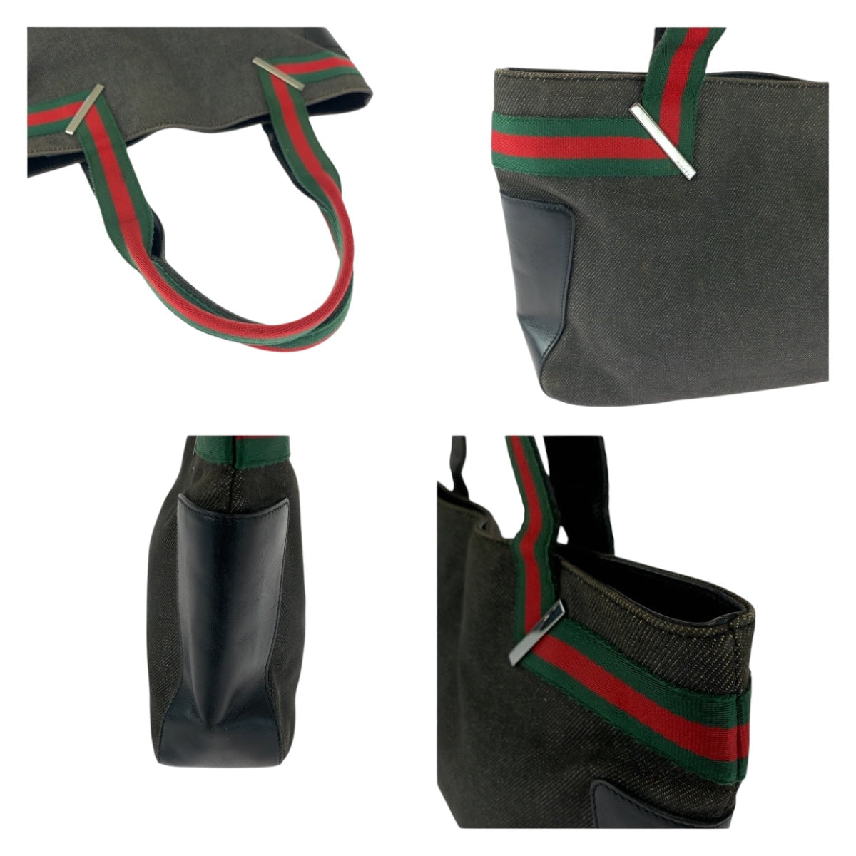 GUCCI Tote Bag 73983 canvas Black SilverMetal Sherry line