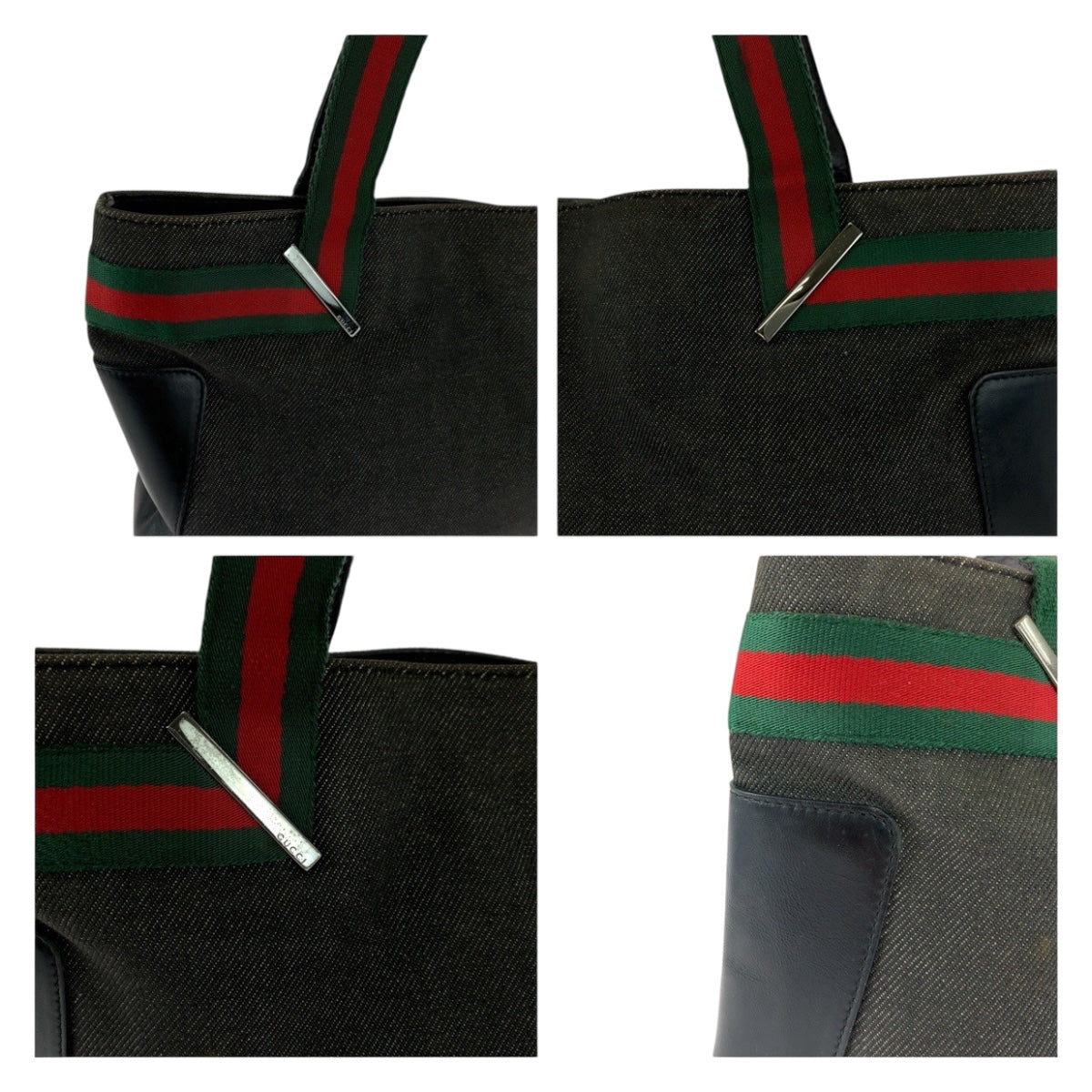 GUCCI Tote Bag 73983 canvas Black SilverMetal Sherry line
