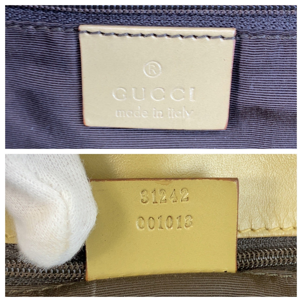 GUCCI Tote Bag 31242 GG canvas Brown yellow Sherry line