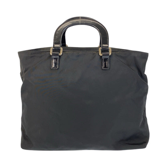 PRADA Tote Bag Nylon Black SilverMetal Test logo