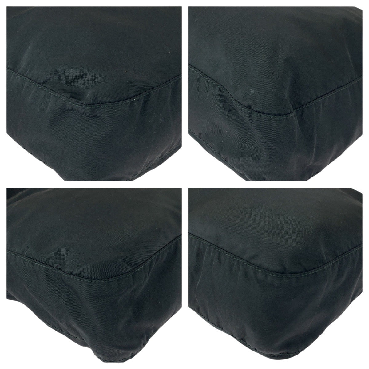 PRADA Shoulder Bag Nylon black Test Triangle With logo