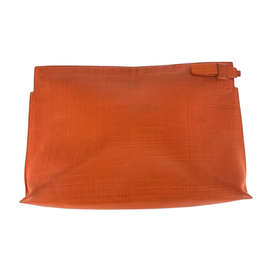LOEWE Clutch bag 101 88 K05 leather Orange GoldMetal anagram