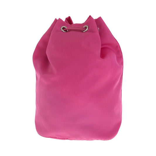 PRADA Pouch 1NE369 Nylon Pink SilverMetal Triangular logo
