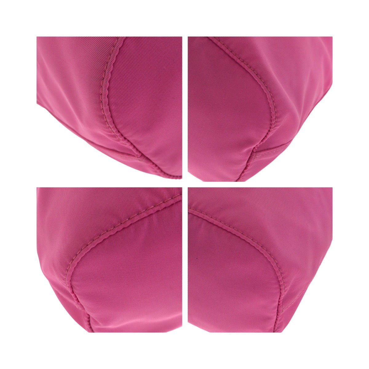 PRADA Pouch 1NE369 Nylon Pink SilverMetal Triangular logo