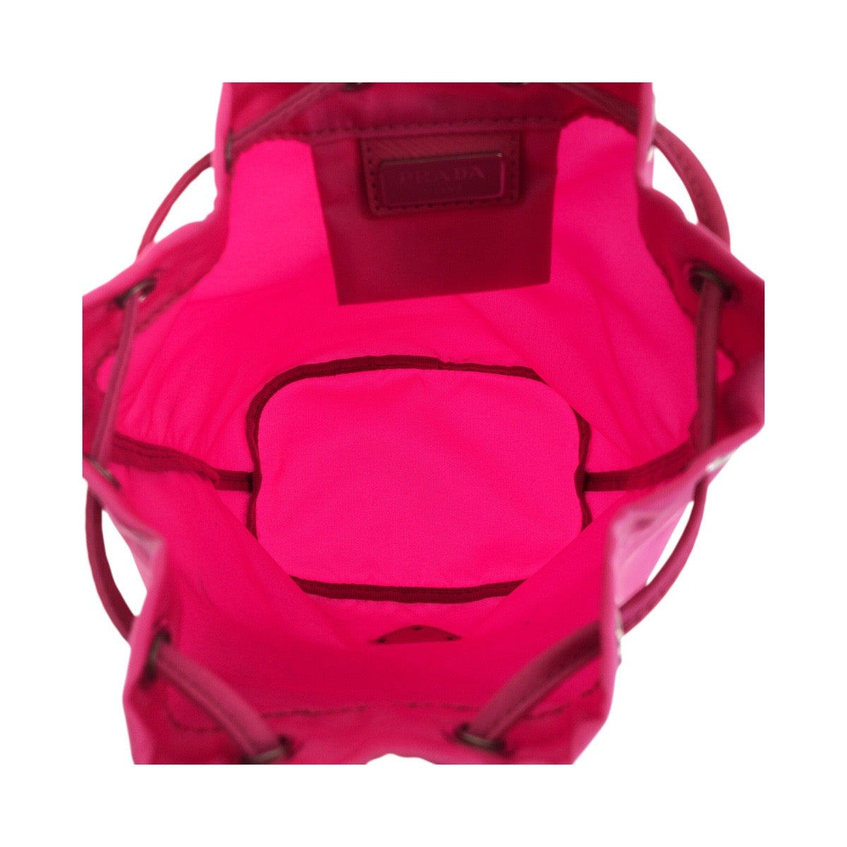 PRADA Pouch 1NE369 Nylon Pink SilverMetal Triangular logo