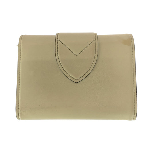 LOUIS VUITTON Tri-fold wallet M69176 leather Ivory Gold Metal Portefeuille Ponneuf